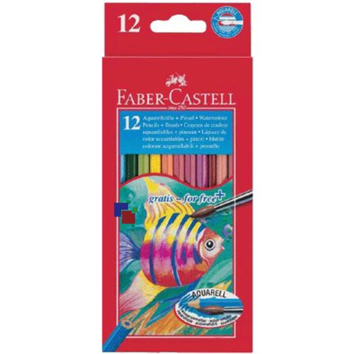 Карандаши акварельные Fish Design, 12 цветов