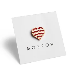 Значок Сердце, 1,2 x 1,2 см, золотистый