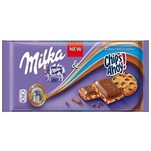 Шоколад Milka с овсяным печеньем и шокаладом Chips Ahoy шоколад milka luflee alpine milk 100 гр