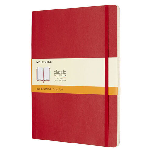 Блокнот Classic Soft XLarge, 96 листов, в линейку, красный блокнот в точку bright ideas 96 листов красный