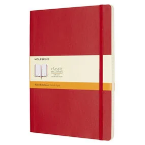 Блокнот Moleskine Classic Soft XLarge, 19х25 см, 96 листов, в линейку, мягкая обложка, красный