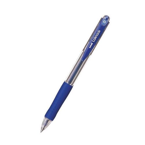 Шариковая ручка-автомат SN-100 Laknock 0,5 мм, синяя дисплей шариковых ручек uni laknock sn 100 30 штук