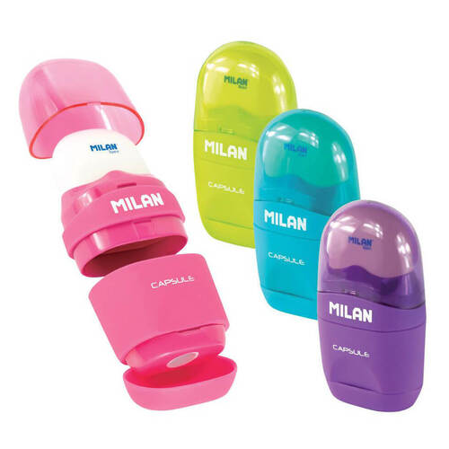 Точилка пластиковая с ластиком Milan quotCapsule quot 580₽