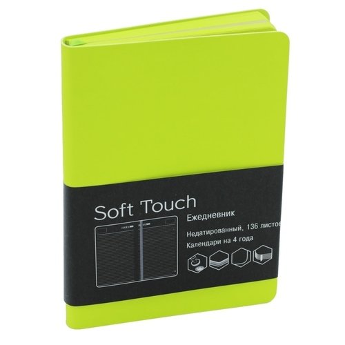Ежедневник недатированный Soft Touch А5 272 стр салатовый 600₽