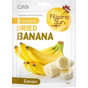 Плоды банана, сушеные, 100 г