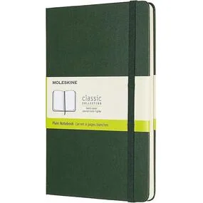 Блокнот Moleskine Classic Large, 120 листов, нелинованный, 13 х 21 см, зеленый