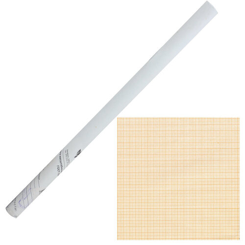 Бумага масштабно-координатная 878 см х 10 м оранжевая 270₽