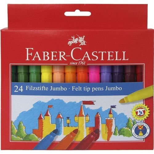 Фломастеры Jumbo, 24 цвета, смываемые faber castell bicolor paint pen 24 color