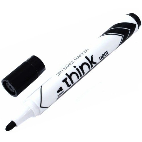 Маркер для досок Think, 2 мм, черный набор маркеров для досок deli eu00403 mate скошенный пишущий наконечник 2 5мм 4 цвета ассорти