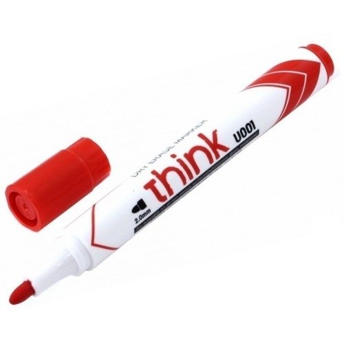 Маркер для досок Think, 2 мм, красный набор маркеров для досок deli eu00403 mate скошенный пишущий наконечник 2 5мм 4 цвета ассорти