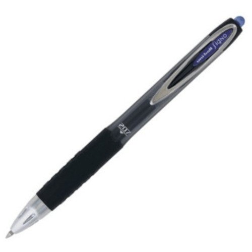 Гелевая ручка автоматическая UMN-207 0.7 мм, синяя шапка с люрексом и отворотом carlo visintini ru uni eu uni uni