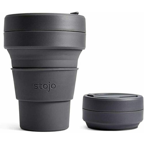 Стакан складной Stojo Pocket Cup, 355 мл, Carbon складной стакан stojo pocket cup mint 355 мл
