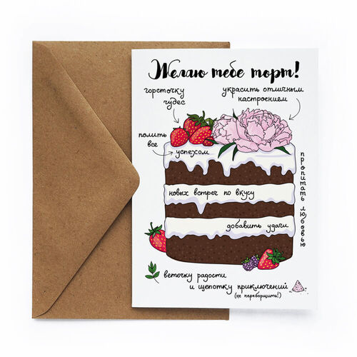 Открытка «Торт» cards открытка торт