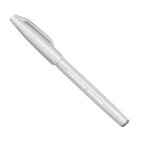 Фломастер-кисть Pentel "Touch Brush Sign Pen", светло-серый