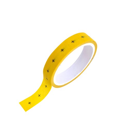 Лента клейкая декоративная Be Smart "Inspiration" Washi, 10 мм х 5 м, желтая