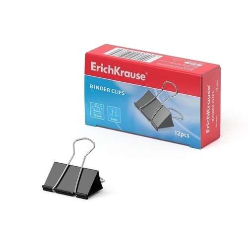 Зажимы для бумаг ErichKrause 19 мм 140₽