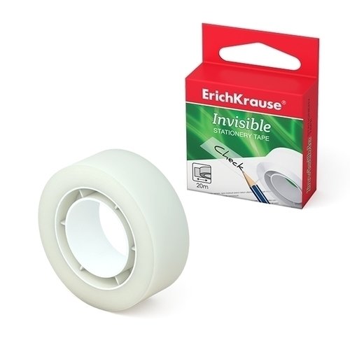 Клейкая лента ErichKrause Invisible, 18 мм х 20 м прозрачная водонепроницаемая клейкая лента для нанесения фиксированной марлевой точки для нанесения повязки на ванну пу пленка для ран