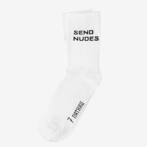 Носки 7 пятниц Send Nudes 41-46 белые 590₽