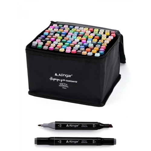 Набор маркеров для скетчинга Alingar, 120 штук