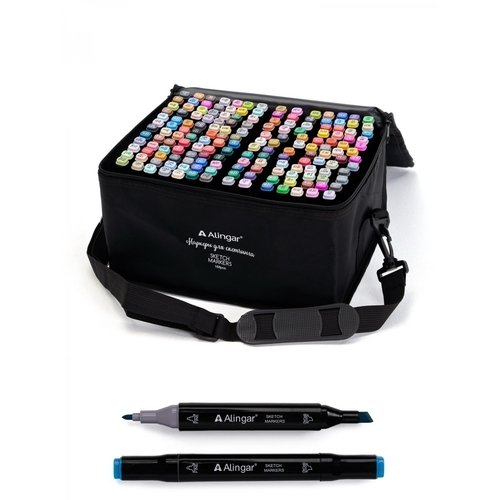 Набор маркеров для скетчинга Alingar, 168 штук