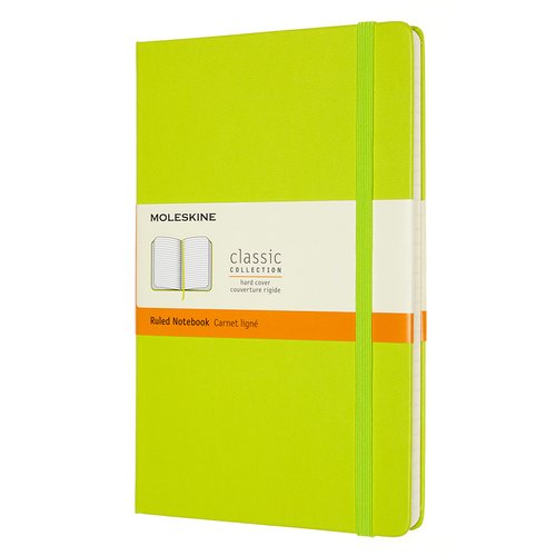 Блокнот Moleskine Classic Large 130 х 210 мм PP 240 страниц линейка твердая обложка лайм 3700₽