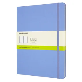Блокнот Moleskine Classic XLarge, 190 х 250 мм, 192 страниц, нелинованный, твердая обложка, голубая гортензия