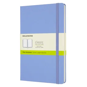 Блокнот Moleskine Classic Large, 130 х 210 мм, 240 страниц, нелинованный, твердая обложка, голубая гортензия