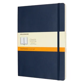 Блокнот Moleskine Classic Soft XLarge, 190 х 250 мм, 192 страниц, линейка, мягкая обложка, синий сапфир
