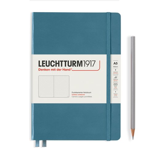 Записная книжка Leuchtturm Rising Colours, в точку, голубой камень, 123 страницы, мягкая обложка, А5 блокнот единорог комплект блокнотов