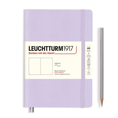 Записная книжка Leuchtturm, A5, нелинованный 123 страницы, сиреневый, мягкая обложка