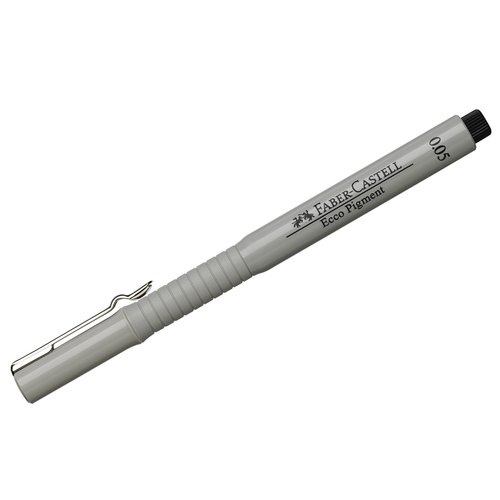 Ручка капиллярная Faber-Castell Ecco Pigment, черная, 0,05 мм чернила moorim ultrachrome 250g l cyan pigment