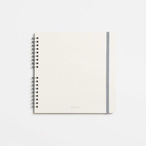 Скетчбук для акварели на пружине Falafel books, светло-серый, 19 х 19 см
