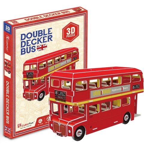 3D-пазл CubicFun Лондонский двухэтажный автобус, 57 деталей