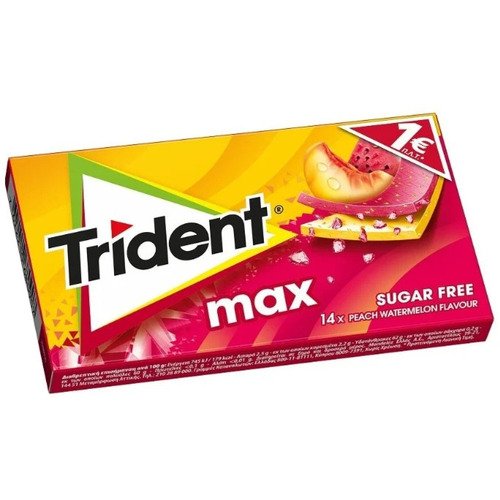 Жевательная резинка Trident Peach Watermelon Max Gum