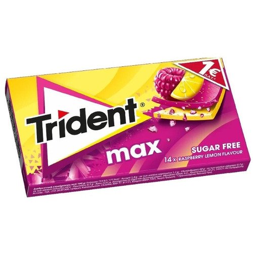 Жевательная резинка Trident Raspberry Lemon Max Gum