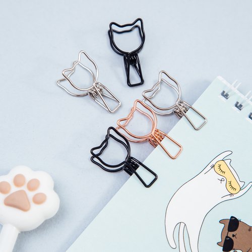 Зажимы для бумаг Meshu Cute Cats, 33 мм, 6 шт блок для записей 85 85мм 100л cute dog бумажный инд уп meshu