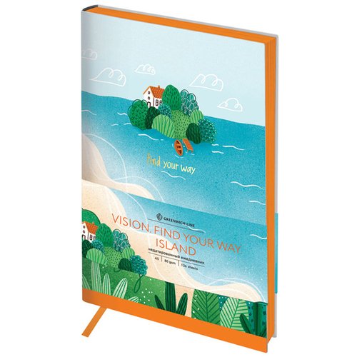 Ежедневник недатированный Greenwich Line Vision Find your way Island 136 листов А5 650₽
