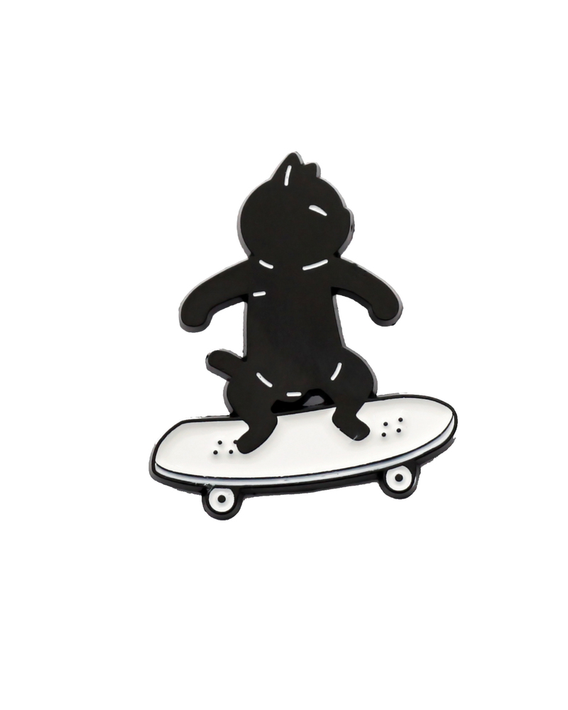 Акриловый значок Krumpy Socks Кот на скейте