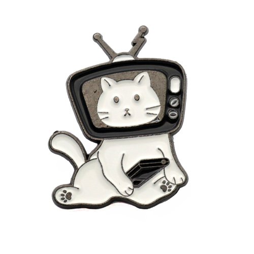 Металлический значок Krumpy Socks Кот в телевизоре акриловый значок krumpy socks кот на скейте