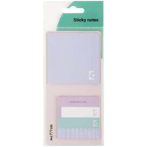 Флажки-закладки и самоклеящиеся блоки в наборе Meshu Dew 74 х 74 мм 60 х 15 мм 25 листов 190₽