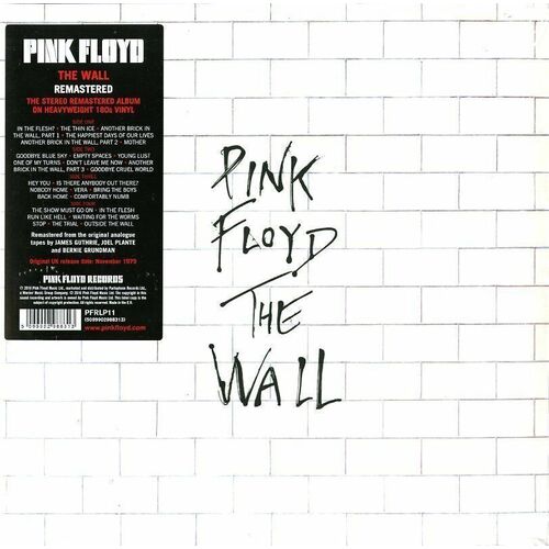Виниловая пластинка Pink Floyd - The Wall 2LP pink floyd ‎– the wall vinyl[2lp 180 gram gatefold] reissue 2016