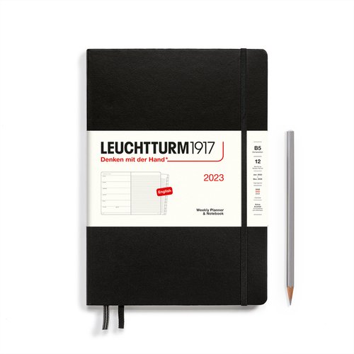

Еженедельник-блокнот датированный Leuchtturm1917 Composition, 72 листа, В5, черный
