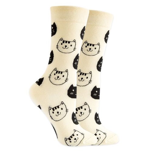 Носки Krumpy Socks Niceee Мордочки котиков, 35-40, белый комплект из 3 х пар носков хлопок р р 15 17 2 4 лет с принтом для мальчика