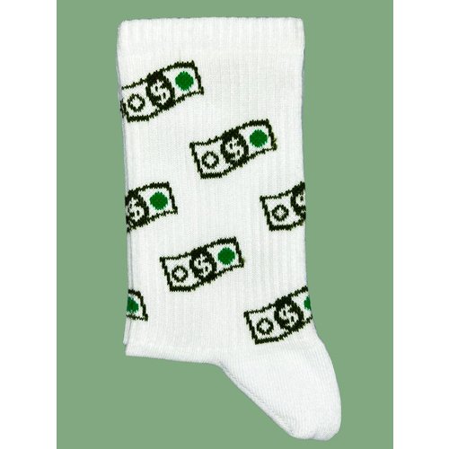 Носки Krumpy Socks TxT Доллар, 40-45, белый