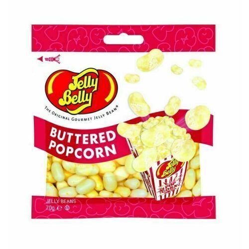 Драже жевательное Jelly Belly, сливочный попкорн, 70 г