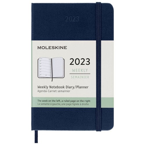 Еженедельник Moleskine Classic WKNT Pocket 144 стр 90x140 мм синий сапфир 500₽