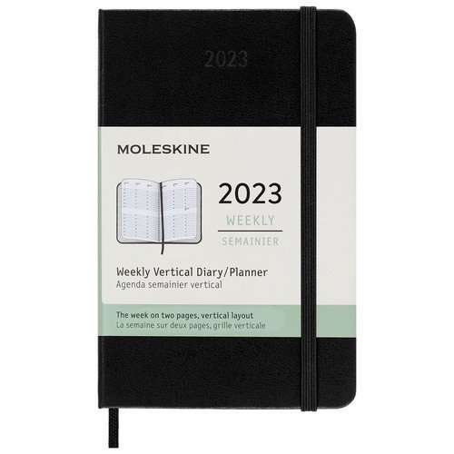 Еженедельник Moleskine Classic WKLY Vertical Pocket 144 стр 90x140 мм черный 500₽