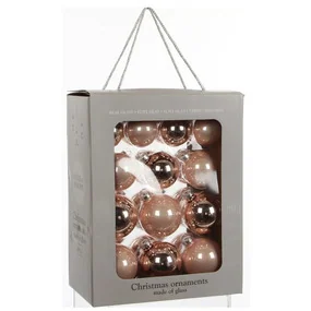 Набор елочных шаров House of seasons, розовый, 26 шт, 7 см