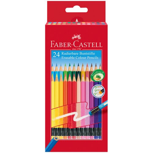 

Карандаши цветные стираемые Faber-Castell, 24 цветов