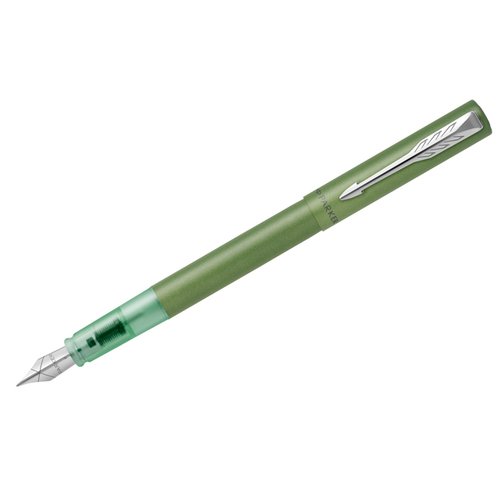 Ручка перьевая Parker Vector XL Green, зеленая, синие чернила, 0,8 мм parker перьевая ручка vector f03 cиний цвет чернил 1 шт
